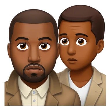 Kanye west looking at a Jewish person  sticker