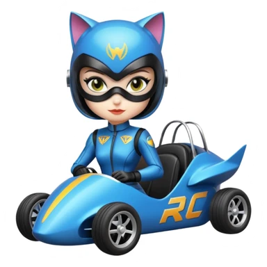 Hot rod Cat Woman’s sports futuristic Catmobile twin seat rc car  sticker