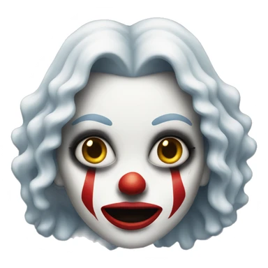 scary girl clown sticker