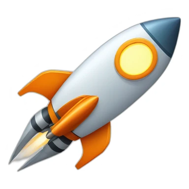 rocketship with location icon sticker