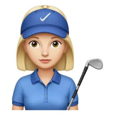 woman golf coach teaching holding golf club sticker