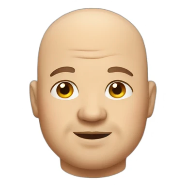 fat bald guy sticker