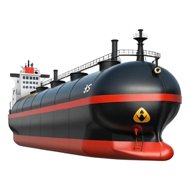 Generate a black oil tanker sticker
