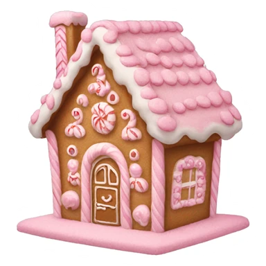 light pink gingerbread house sticker