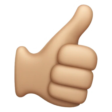 thumbs up with elongated thumb sticker