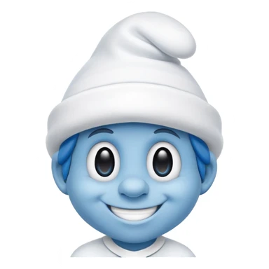 Smurf with a hat sticker