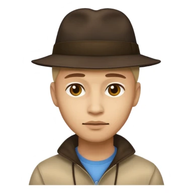 Make a mysterious guy with a hat and he's in the shadow sticker