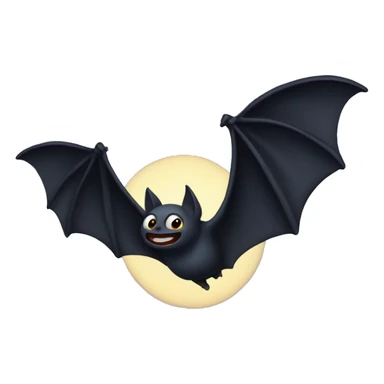 bat flying in the night sticker