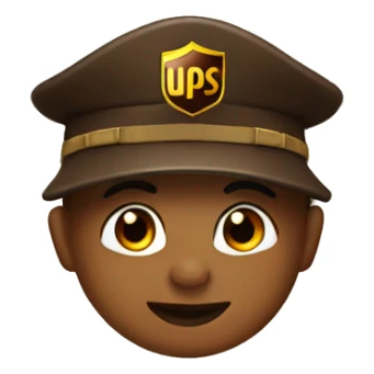 salute with UPS hat sticker