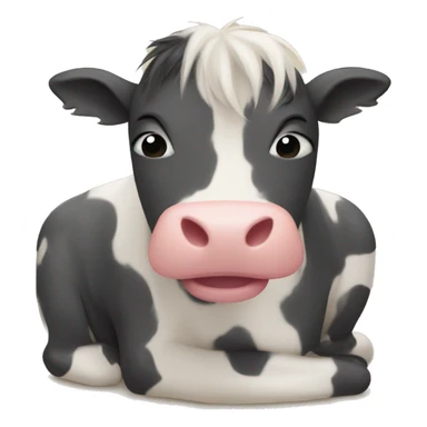 moo deng wearing a flannel by a campf sticker