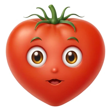 Heart tomato Cute eyes sticker