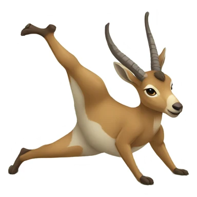 Chamois practicing yoga sticker