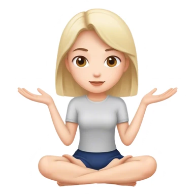 lady doing seated wide angle  sticker