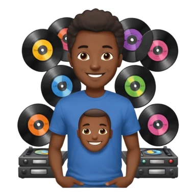 Vinyl Record Collector black man sticker