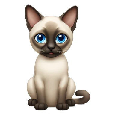 siamese cat with blue eyes sticker