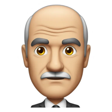 sean connery serious cartoon wearing suit sticker