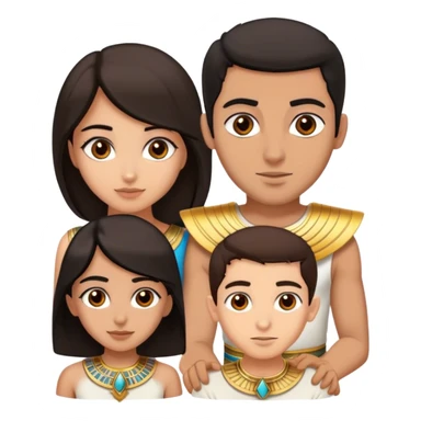 One middle eastern girl, one south Asian girl, one light skin man, one Egyptian man sticker