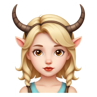 girl with cute horns sticker
