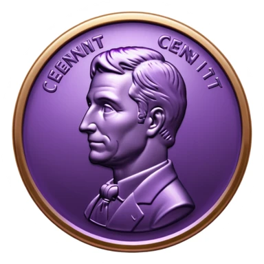 purple american cent sticker