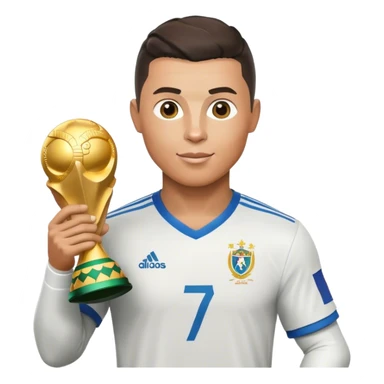 Ronaldo mit Weltmeisterschaft Trophäe sticker