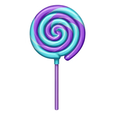 glitter cian and purple lolipop sticker