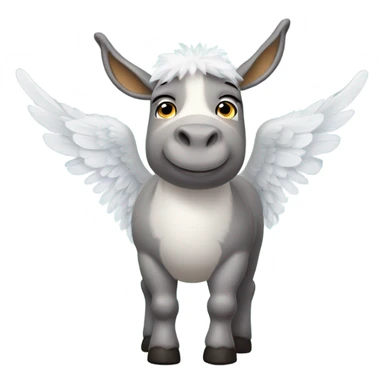 Fat donkey as an angel sticker