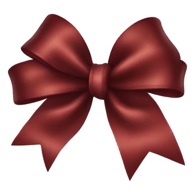 Dark red ribbon bow sticker