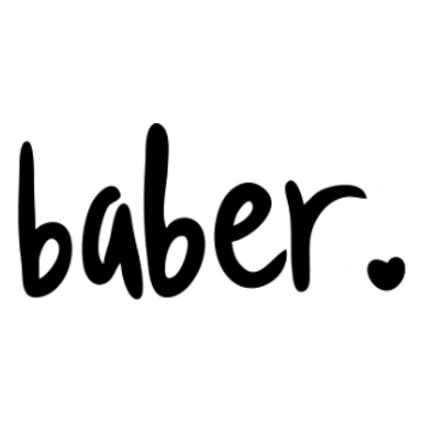 The text "baber" sticker