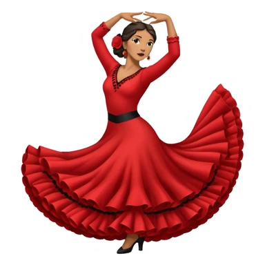Flamenco dancer pose sticker