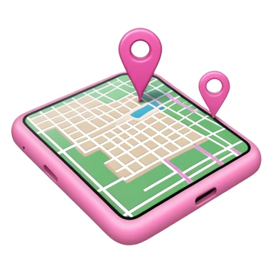 mix pink of a big gps map of the lines sticker