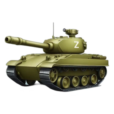 tank with a letter z on board sticker