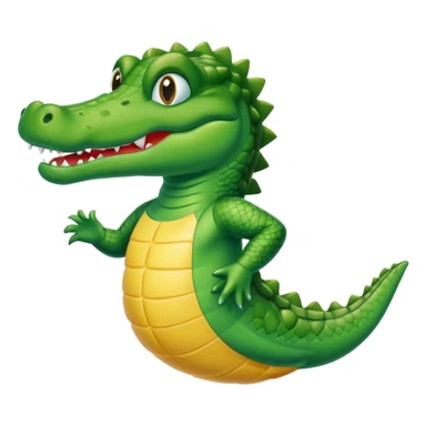 Alligator wearing a speedo sticker