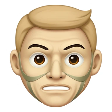 Alex the Terrible wearing signature mask sticker