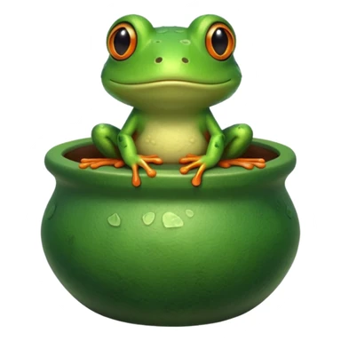 Frog in a pot sticker