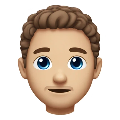 Emote pour twitch style chibi, homme chatain, yeux bl sticker