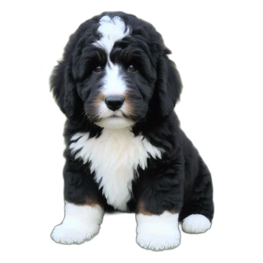 black white f1b bernedoodle slim sticker