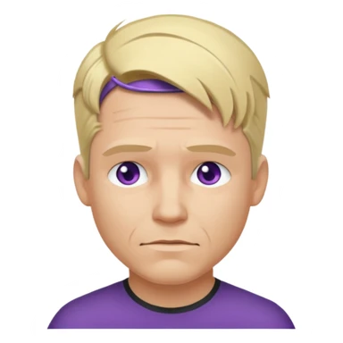 Clint barton with purple hearing aides and blonde hair sticker