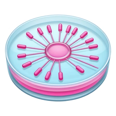 placa de petry com pequenos bastoes rosas flutuando sticker