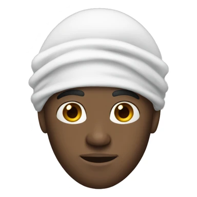 A white afro  guy with a durag sticker