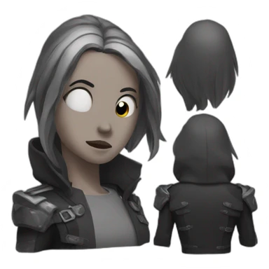 Coeur noir cassé sticker