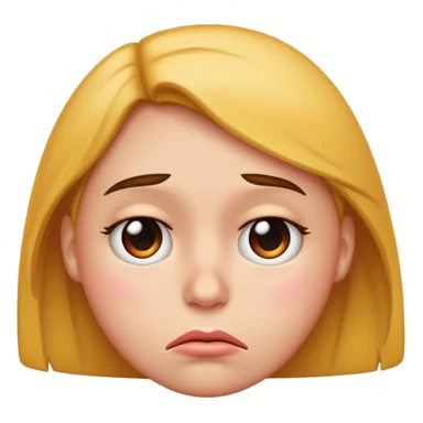 frowny pouty face sticker