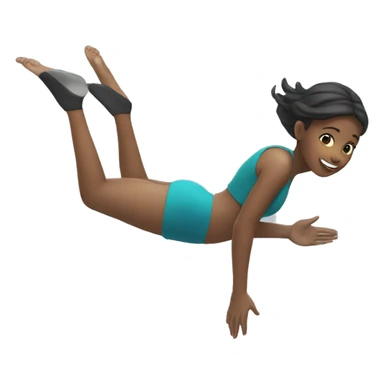 A girl who can do backflips underwater sticker