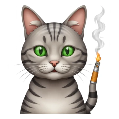 cat smoking weed sticker