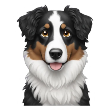 Black and white Aussie and water dog mixed sticker