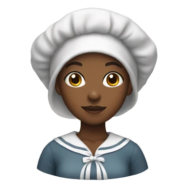 Black woman with bonnet sticker