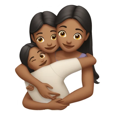 Three sisters hug sticker