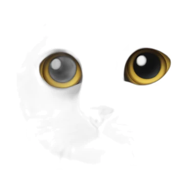 White cat with black point sticker