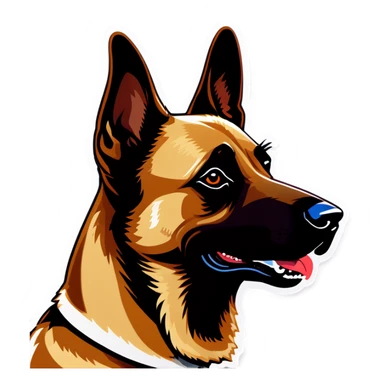 Belgian malinois president sticker