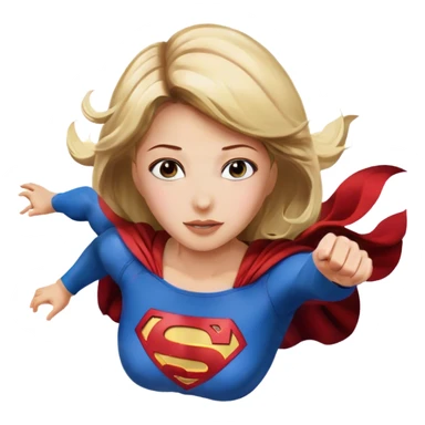 Supergirl fly in the sky sticker