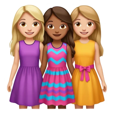 Trio girls sticker